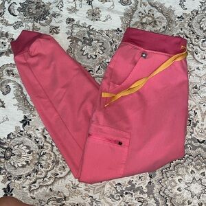 FIGS ZAMORA NEON PINK SCRUB PANTS